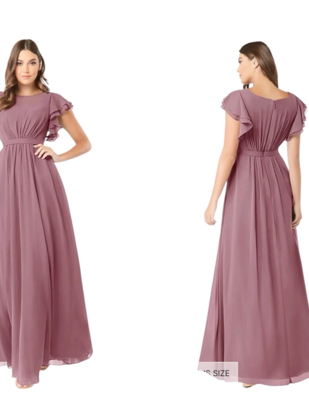 Azazie Daphne Vintage Mauve size A4 Mother of the Bride Modest Bridesmaid dress